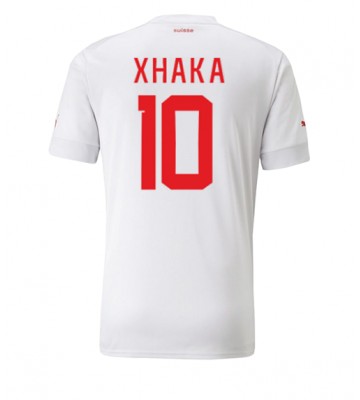 Schweiz Granit Xhaka #10 Udebanetrøje VM 2022 Kort ærmer